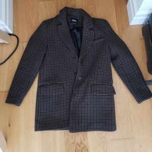 Zara houndstooth jacket